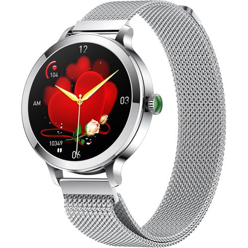 Smartwatch Damen mit Bluetooth Anruf, Fitness Tracker Uhr mit Herzfrequenz, Blutdruck, Schlafmonitor & Sportmodi