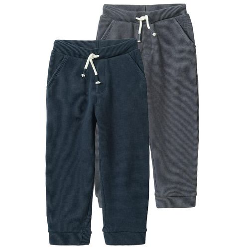 2 Baby Jogginghosen aus Waffel-Piqué