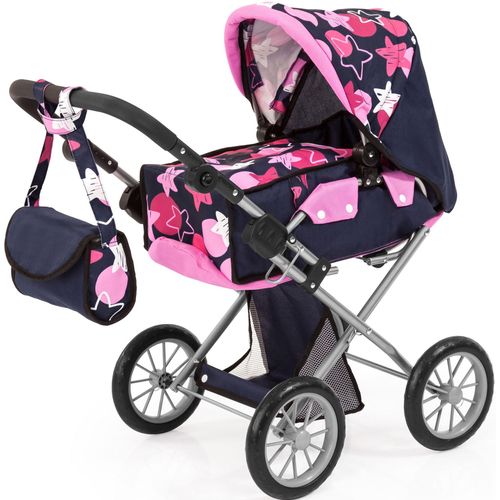 Bayer Kombi-Puppenwagen »City Star, blau/Sterne«, mit Wickeltasche