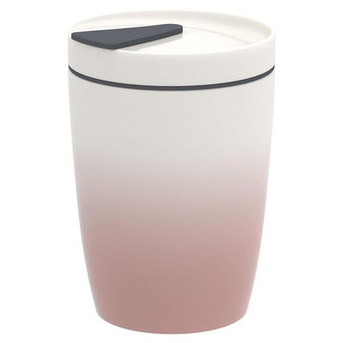 like.Villeroy & Boch Coffee-To-Go-Becher TO GO, TO Stay , Rosa, Weiß , Kunststoff, Keramik , 0,29 L , Kaffee & Tee, Tassen, Thermobecher
