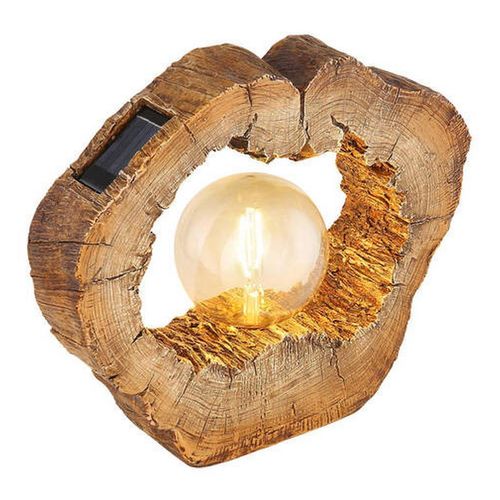 Globo Solarleuchte , Braun , Kunststoff , warmweiß , 8.5x25.5x30.5 cm , mit Schalter , Solarleuchten