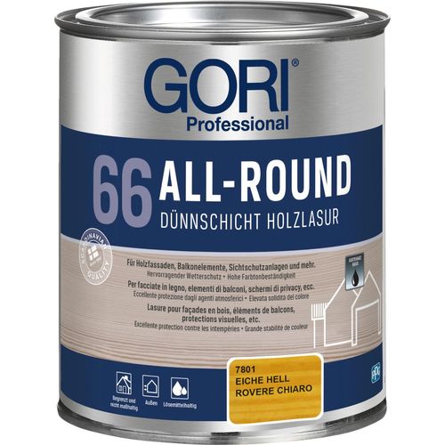 0,75L Gori 66 Allroundlasur 7801 Eiche Hell Holzschutz Holzlasur
