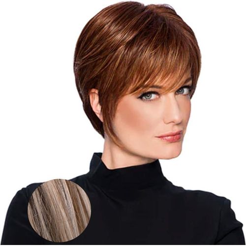 Hairdo Wispy Cut Leichte aschblonde Short Cut Perücke mit brauner Wurzel RL19/23