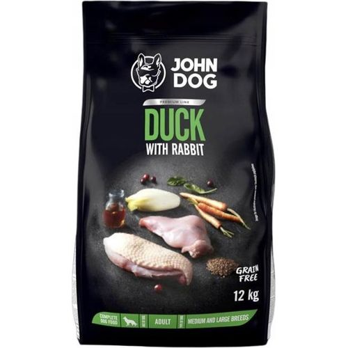 JOHN DOG PREMIUM Hundetrockenfutter ENTE MIT KANINCHEN 12 kg