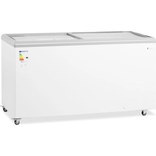 Royal Catering Gefriertruhe - 450 L - Glastüren - abschließbar -