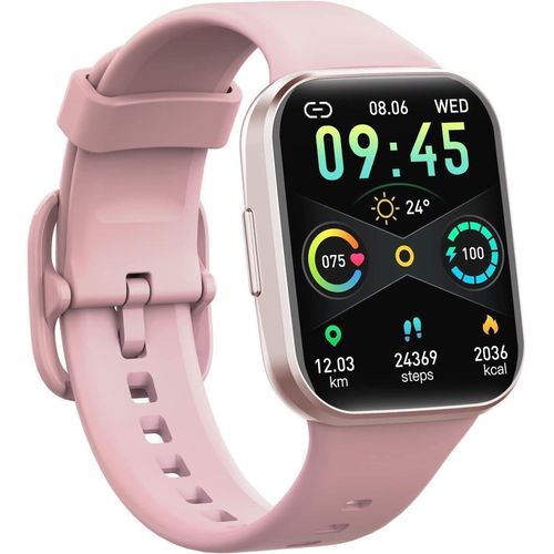 JUNG UAUE Smartwatch Damen & Herren Fitnessuhr, mit Bluetooth Smartwatch (4,29 cm/1,69 Zoll) 7 Tage Akku, 100+ Trainingsmodi, mit Android / iOS