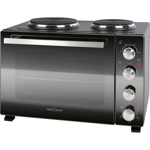 ProfiCook® Minibackofen mit Kochplatten | 32L | Umluft, Oberhitze, Unterhitze, Drehspieß | Mini Backofen mit Umluft | PC KK 1302