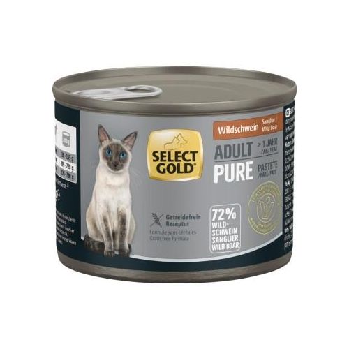 SELECT GOLD Pure Adult Paté Wildschwein 24x200 g