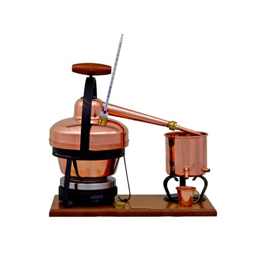 Destille premium 1,25 Liter mit Elektrischer Kochplatte und Thermometer