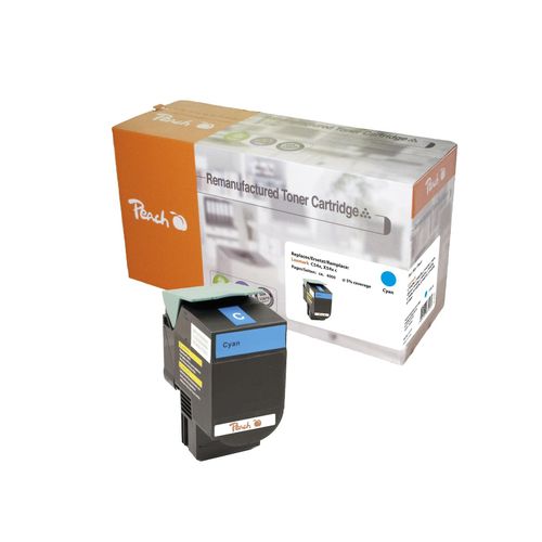 Peach L54 Toner XL cy ersetzt Lexmark C544X2CG für z.B. Lexmark C 544 DN, Lexmark C 544 DTN, Lexmark C 544 DW, Lexmark C 544 N, Lexmark X 544 DN (wiederaufbereitet)