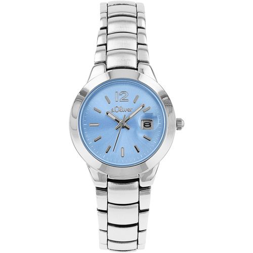 Quarzuhr S.OLIVER, silber (silberfarben), Armbanduhren, Damen, Armbanduhr, Damenuhr, Datum, analog