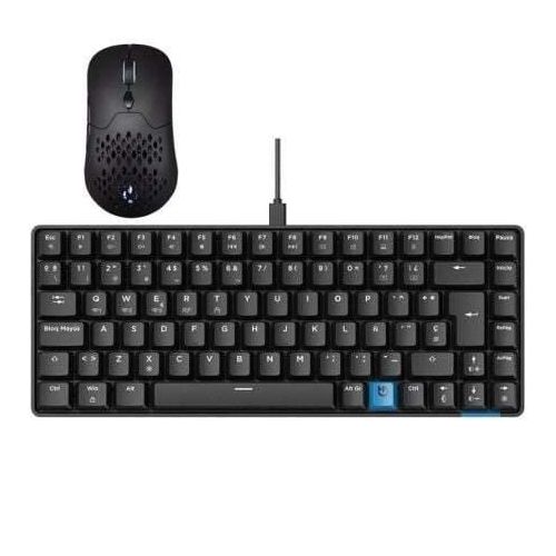 Tastatur mit Maus Hiditec GKE010006 Qwerty Spanisch