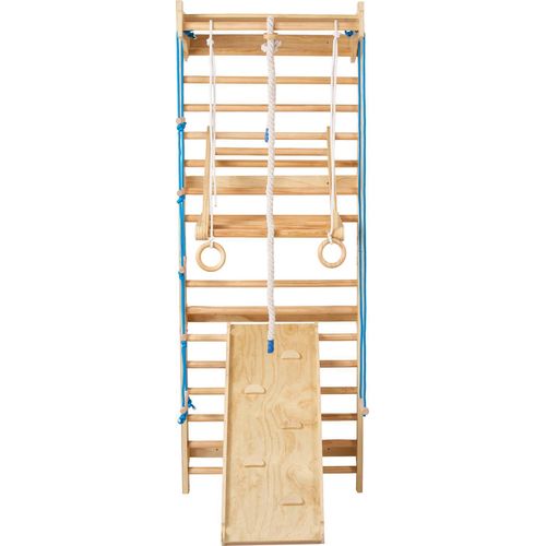 SucceBuy Schwedische Holzleiter 8-in-1 Indoor Spiel- und Klettergerät