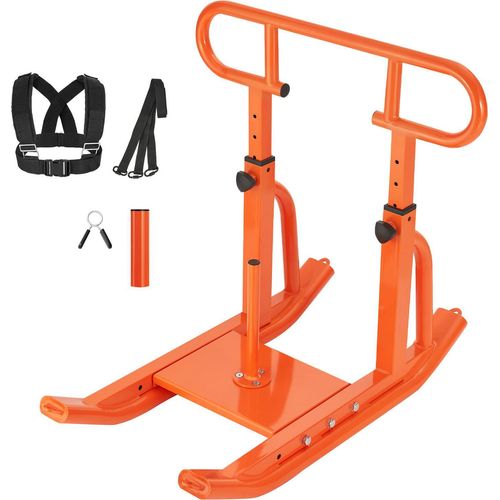 SucceBuy Krafttrainings-Schlitten zum Schieben und Ziehen für Fitness und Kraft – Orange