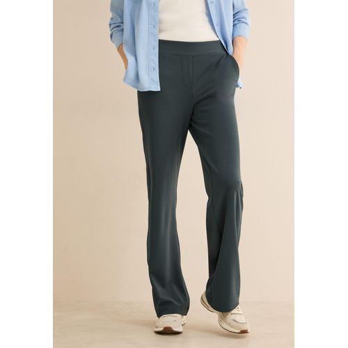 Stoffhose CECIL, Damen, Gr. L, Länge 32, grün (slate khaki), Stoff, 95% Polyester, 5% Elasthan, unifarben, normal lang, Hosen, mit Stretchanteil