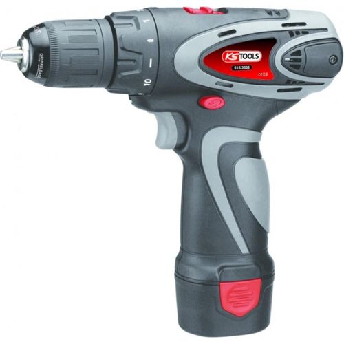 KS TOOLS Akku-Bohr-Schrauber 24Nm 1.870 U/min 10,8V mit 2 Akkus und 1 Ladegerät - 515.3536