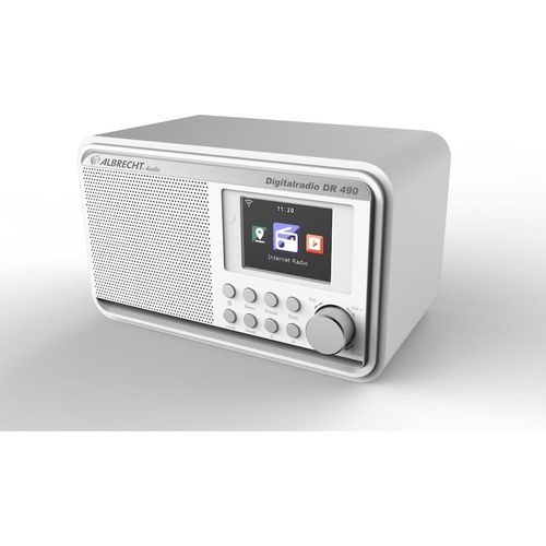 Albrecht DR 490 weiß, Digitalradio Internet/DAB+/UKW mit Farbdisplay