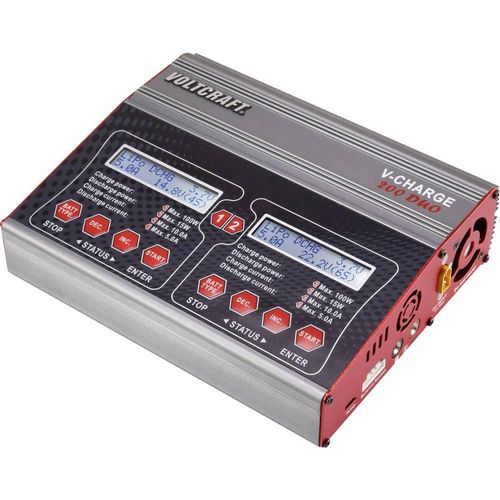 VOLTCRAFT V-Charge 200 Duo Modellbau-Multifunktionsladegerät 12 V, 230 V 10 A Blei, NiMH, NiCd, LiPo, LiIon, LiHV, Blei