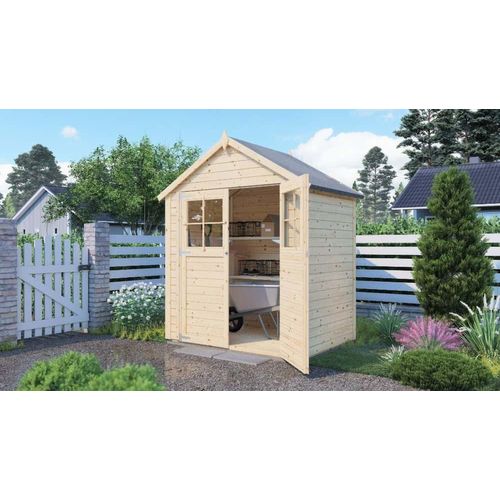 Alpholz Gerätehaus Osterbek Gerätehaus aus Holz, Geräteschrank mit 19 mm Wandstärke, Gartenhaus mit Montagematerial