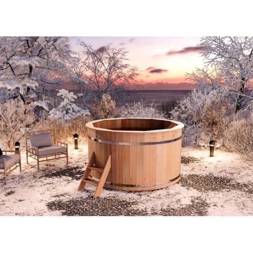 FinnTherm Badefass Bergen aus Holz , mit Montagematerial