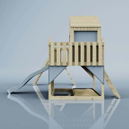 OutdoorToys Spielturm Oscar aus Holz in Grün Babyschaukel