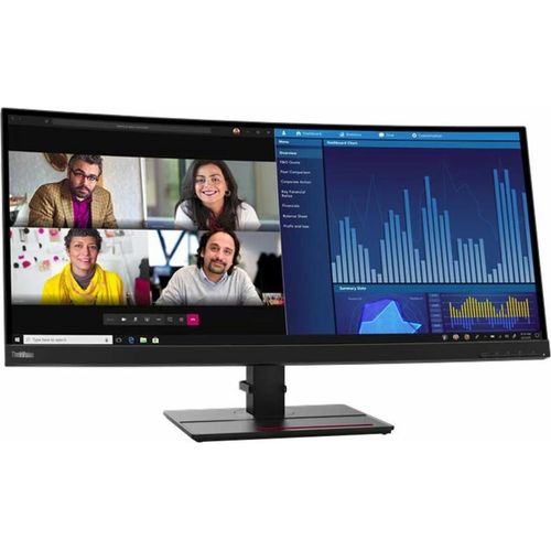 Lenovo ThinkVision P34w-20 34 Zoll Class Webcam UW-QHD Gekrümmter Bildschirm LED-Monitor - 21:9 Format - Schwarz - 86,6 cm (34,1 Zoll) Viewable - IPS-Technologie (In-Plane-Switching) - WLED Hintergrund-beleuchtung - 3440 x 1440 Pixel Bildschirmauflösung - 1,07 Milliarden Farben - 300 cd/m² - 4 ms - Extrem-Modus Refresh Rate - Lautsprecher - HDMI - DisplayPort - USB-Hub, KVM-Schalter