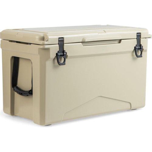 47L Isolierbox mit Flaschenöffner & Griff Tragbare Kühlbox Wärmebehälter für Camping Kahki