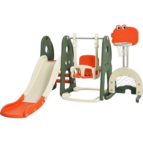 Schaukelgerüst Rutschen- und Schaukel-Set für Kleinkinder 172 x 182 x 108-120 cm Orange