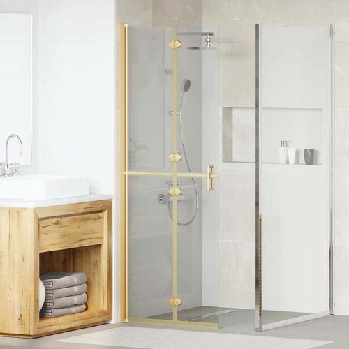 Walk-in Duschwand Gold 70 x 6.5 x 190 cm Energiesparendes Glas