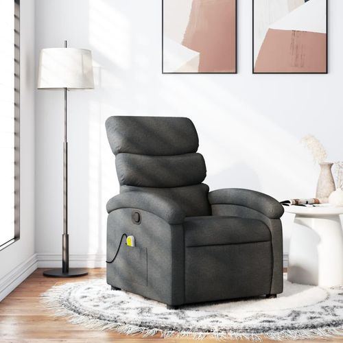 Langlebige Massage-Relaxsessel, Stoff, Dunkelgrau,Fernseh- & Relaxsessel Möbel24470