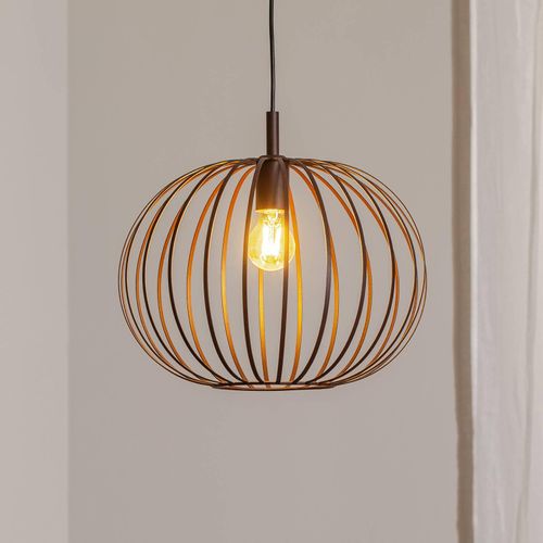 Pendelleuchte Valor, dunkelbraun, Stahl, Ø 40 cm
