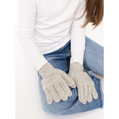 Strickhandschuhe ZWILLINGSHERZ, Baby, hellgrau, Strick, Kaschmir, Handschuhe, Kids-Kaschmir Handschuhe