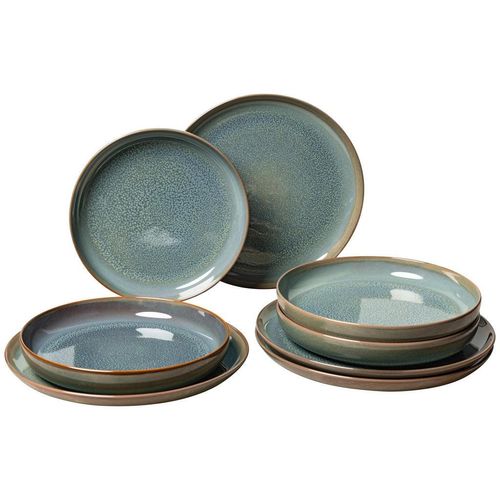 like.Villeroy & Boch Tafelservice Crafted Breeze, Grün, Keramik, 8-teilig, 34.5x19.4x32 cm, Essen & Trinken, Geschirr, Geschirr-Sets, Tafelservice