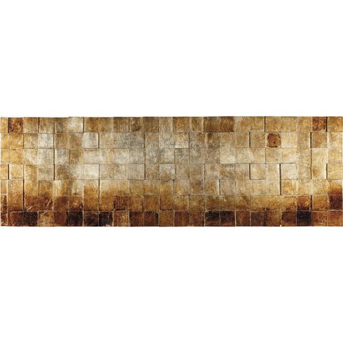 Monee Objektbild , Braun, Gold , Holz , Tanne,Tanne , Strukturen , rechteckig , 180x56 cm , handgemalt, 3D-Effekt , Bilder und Zubehör, Wandbilder, Metallbilder