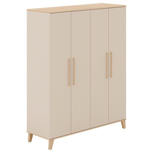 Paidi Kinderkleiderschrank Malio , Beige, Natur , Holzwerkstoff , 9 Fächer , 164x202.9x55.6 cm , Blauer Engel, Goldenes M , Beimöbel erhältlich ,