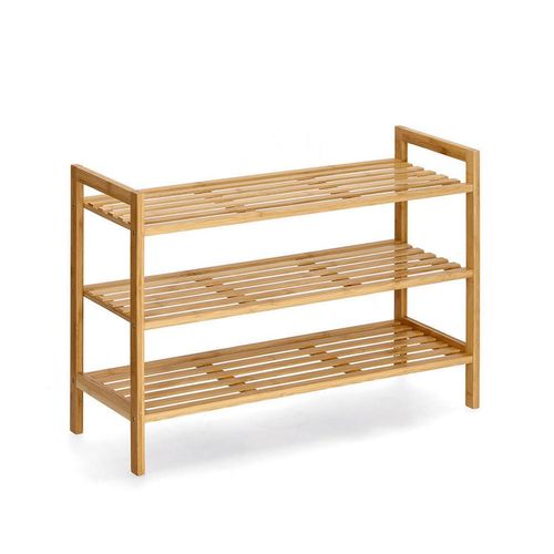 Zeller Present Schuhregal , Natur , Holz , Bambus , 70x50x26 cm , stehend , Garderobe, Schuhaufbewahrung, Schuhregale