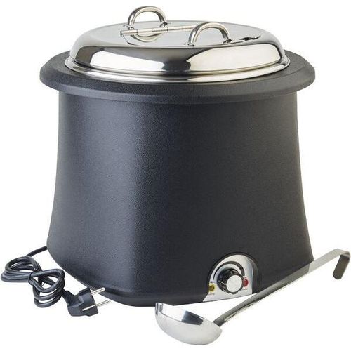 APS Elektro-Suppentopf, schwarz, Inhalt: 10,00 Liter, Höhe: 365 mm, ø: 380 mm