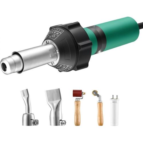 Heißluftpistole 1600W Kunststoffschweißgerät Brenner - Inklusive 5 Zubehörteile - Hochleistungs-Kunststoffschweißgerät