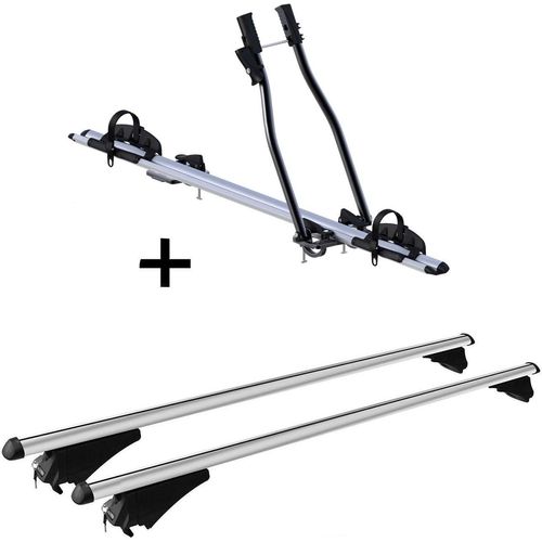 Fahrradträger SAGITTAR + Relingträger Tiger XL kompatibel mit für Hyundai Tucson (TL) ab 2015