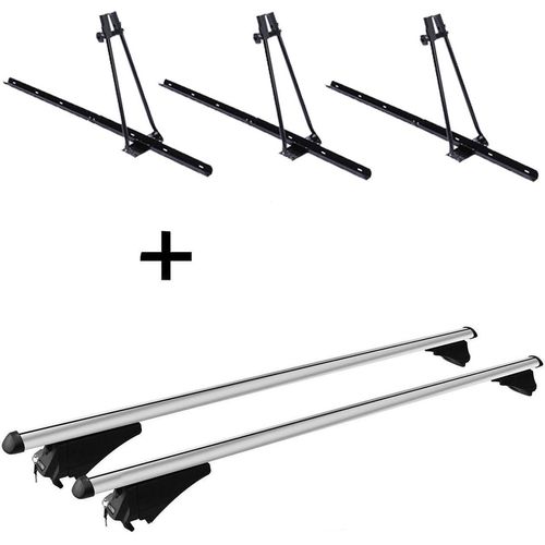 3x Fahrradträger ORION + Relingträger Tiger L kompatibel mit für Seat Altea ab 2009 Image