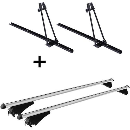 2x Fahrradträger ORION + Relingträger Tiger XL kompatibel mit für Peugeot 508 Stationwagon 11-14