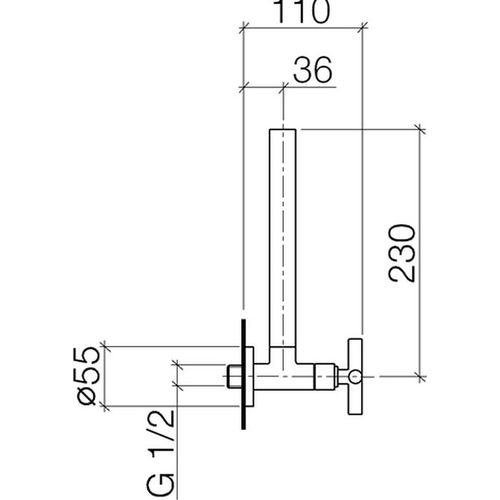 Dornbracht TARA Eckventil 1/2, 22900892-08