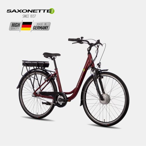 Saxonette Tiefeinsteiger E-Bike, Advanced Plus Elektrofahrrad ,SHIMANO Nabenschaltung, mit integr. Rahmenschloss, Rahmenhöhe 50cm, bordeaux glänzend