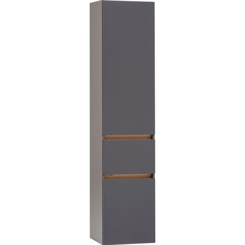 Seitenschrank WELLTIME "Lienz", grau (mattgrau), B:40cm H:180cm T:35cm, MDF, Schränke, Seitenschrank
