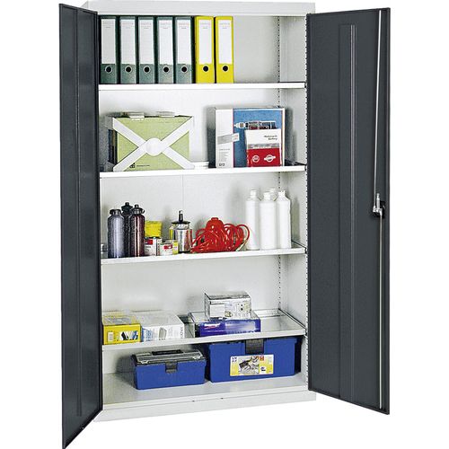 Stumpf Werkzeug- und Materialschrank 3000, RAL 7035/7016, 4 Wannen