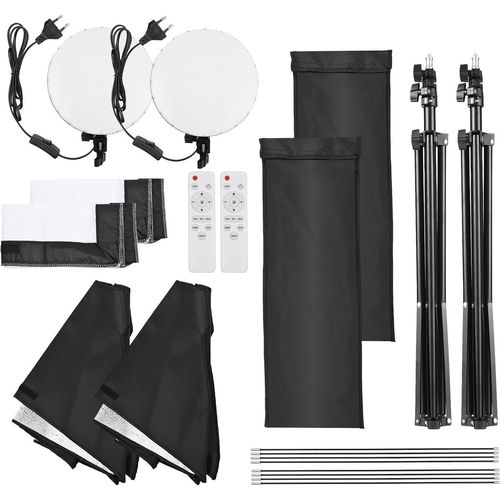 Fotografie Softbox-Set, 2x 50x70cm Softbox, 2x 80W LED, 2x Stative, Für Studiofotografie