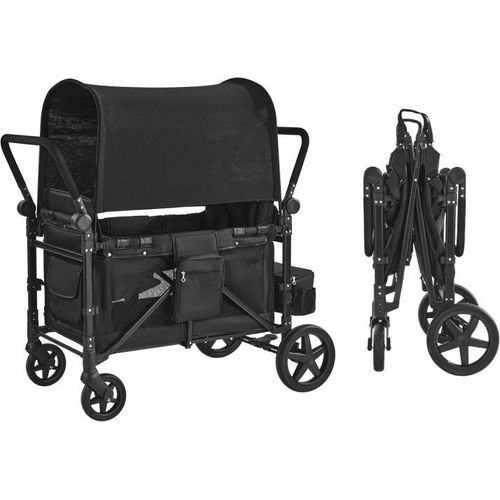 Kinderwagen für 4 Kinder - Wagon Push Pull - Faltbarer Kinderwagen - 330LBS Belastung - Hochwertiger Transportwagen für Kinder