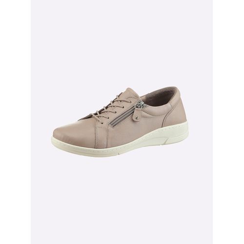 Schnürschuh ANDREA CONTI, Damen, Gr. 41, beige (sand), Glattleder, Rindsleder, Sportlich, Schuhe