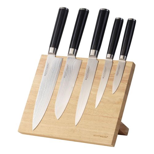 Damastmesser Set 6tlg, inkl Messerblock