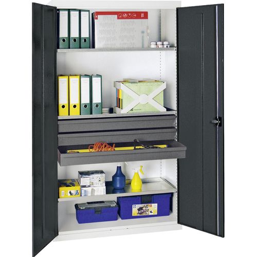 Stumpf Werkzeug- und Materialschrank 3000, RAL 7035/7016, 3 Schubladen, 3 Wannen